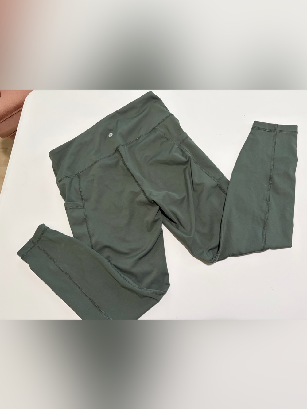 90 Degree By Reflex Olive Green Performance Leggings